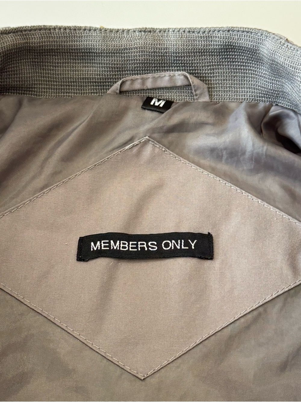 Members Only Gray Zip-Front Racer Jacket - Picture 5 of 8